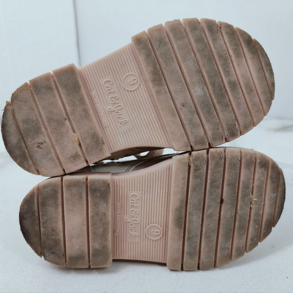 Cat & Jack Toddler Girls' Amaya Lace Up Side Zip Boots, Sz 9 - Picture 9 of 11